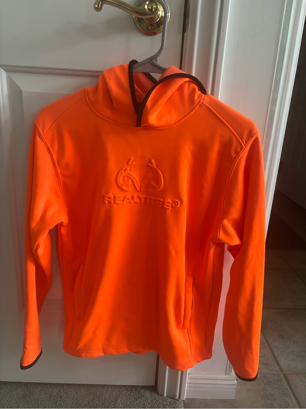 Realtree Kids Bright Orange Hooded Pullover Sweatshirt